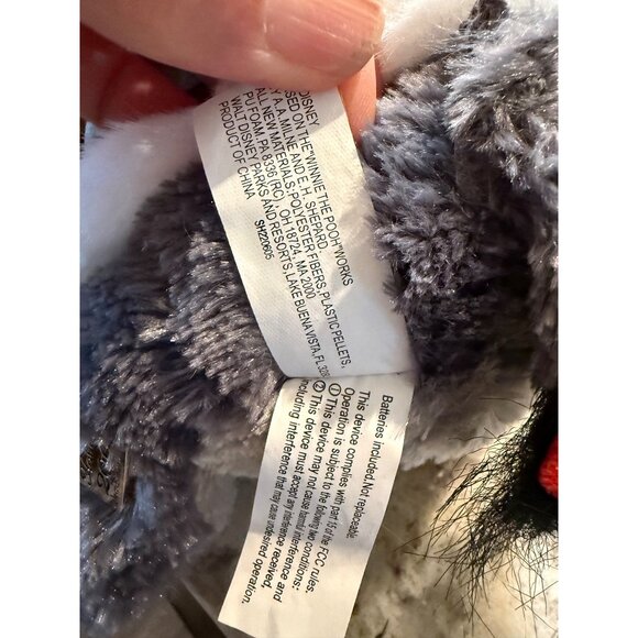 Disney Store Winnie The Pooh Eeyore Plush Musical Christmas Bean Bag 2005 Read - Picture 11 of 15